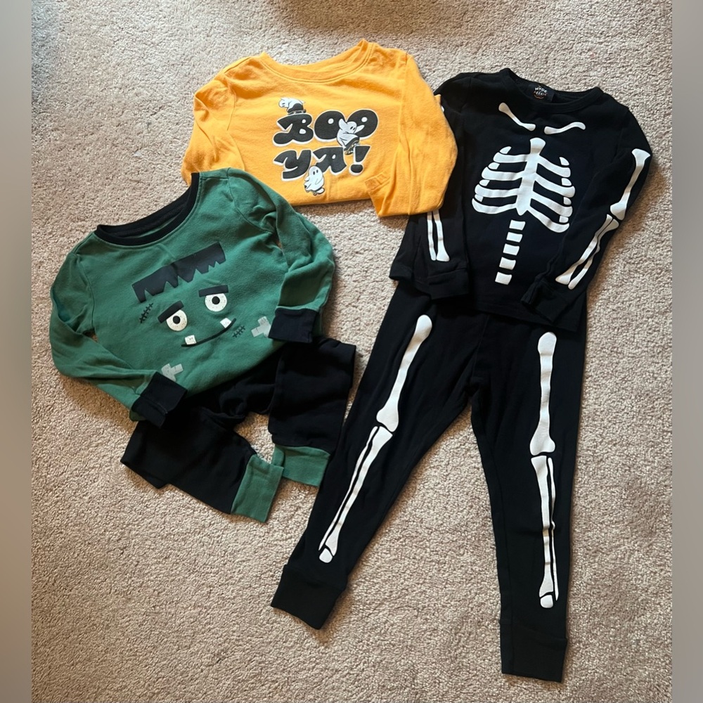 Kids Halloween Costume Set - Green, Black, and Orange